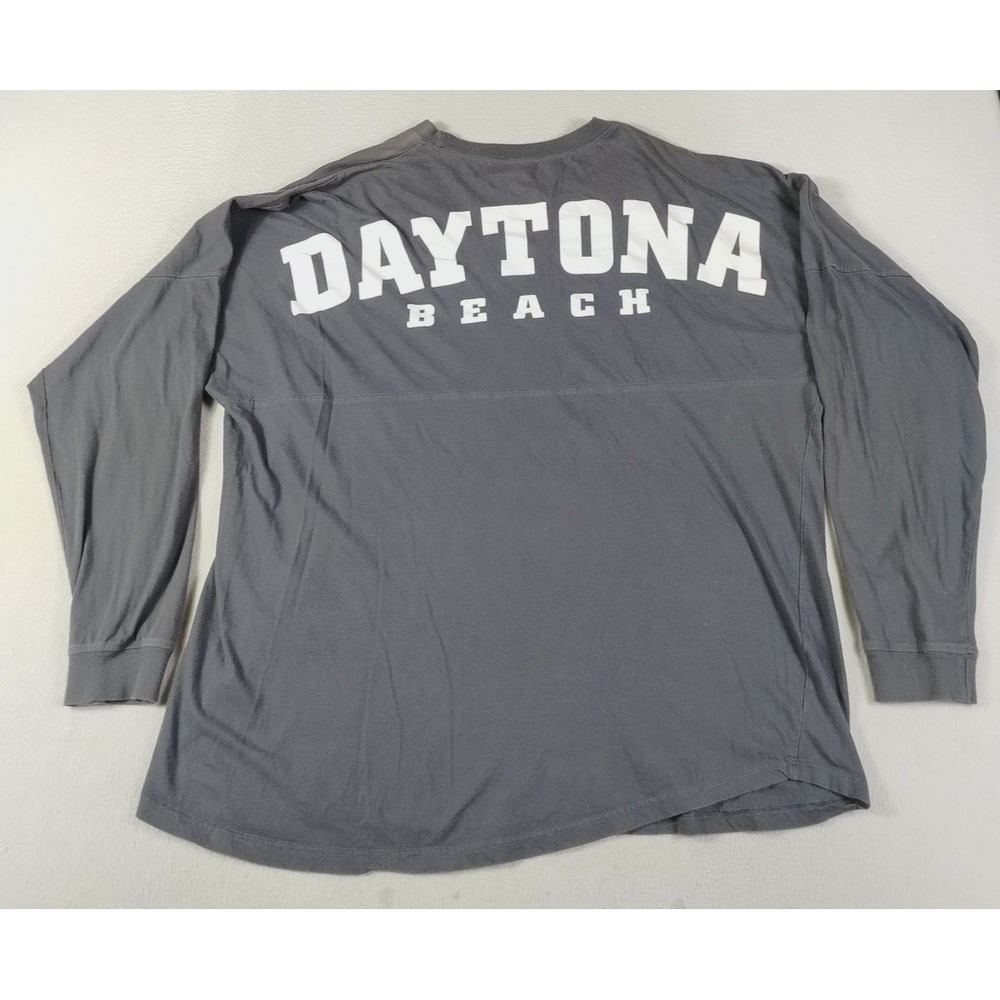 Wings Daytona Beach Shirt Mens XL Gray Long Sleeve Graphic Tee Tagless